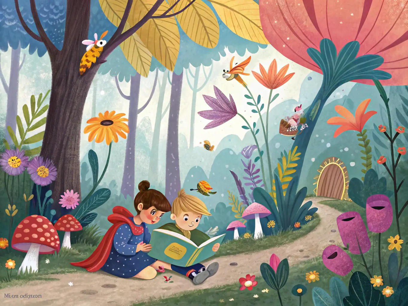 A group of children exploring nature during an outdoor adventure at ALP Summer Camp, highlighting the camp's commitment to outdoor learning and exploration.